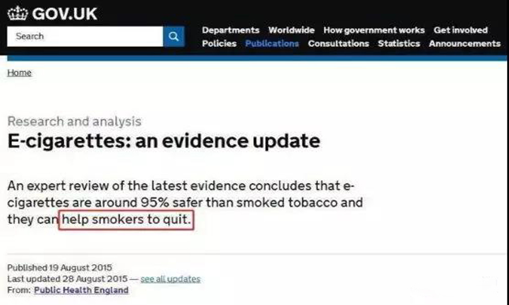 52 pays dans le monde ont déjà confirmé la légitimité des cigarettes électriques